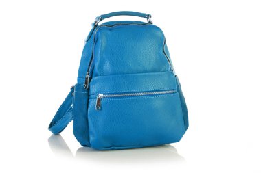 Bayan Moda aksesuarlar. Deri kadın çanta beyaz arka plan üzerinde