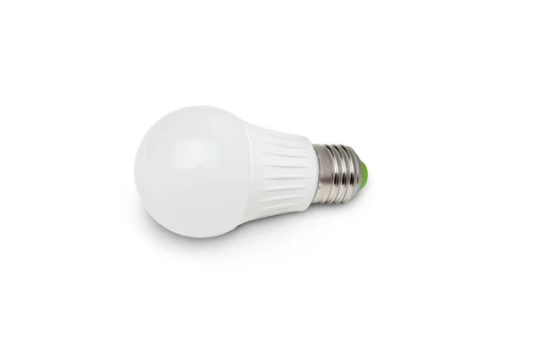 White Light Bulb White Background Included Clipping Path Minimalist Concept — Stock Photo, Image