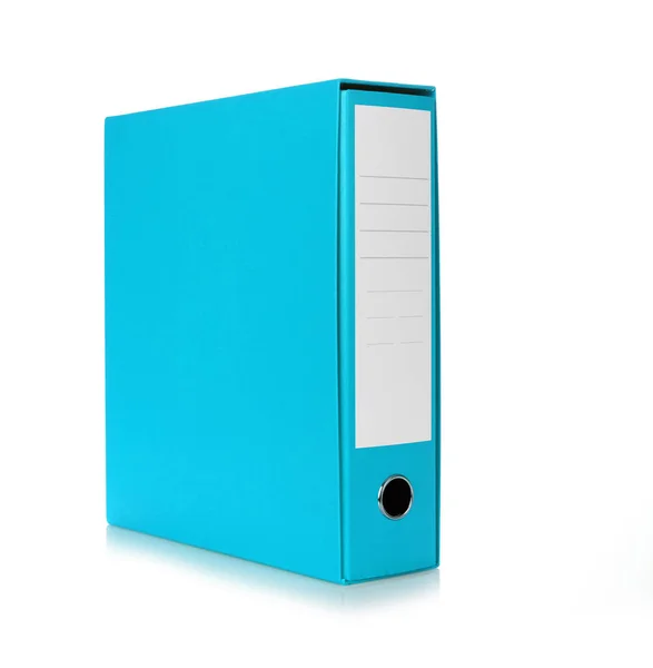 Blue Office Folder White Background — Stock Photo, Image