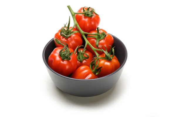 Rote Reife Tomaten Auf Weißem Hintergrund Tomatenernte Tomaten Von Oben — Stockfoto