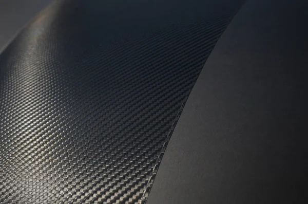 Black carbon fiber car wrap foil — Stock Photo, Image