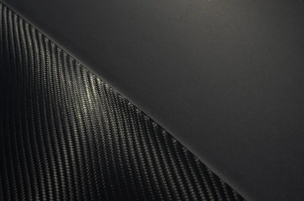 Black carbon fiber car wrap foil — Stock Photo, Image