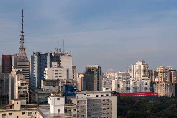 Aerial View of Buildings in Sao Paulo City