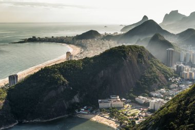 Ünlü görünümü Rio de Janeiro kıyı 