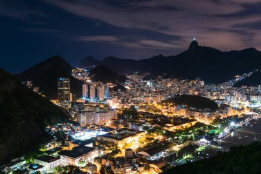 Gece görünümü Rio de Janeiro şehir