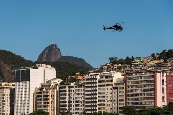 Helicopter Flying Above Rio de Janeiro — Stock Photo, Image