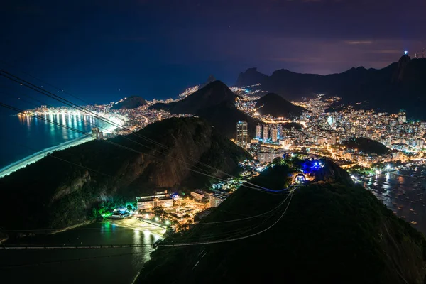 Gece görünümü Rio de Janeiro şehir — Stok fotoğraf