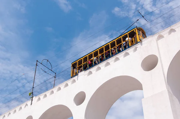 Arco de Lapa y Tranvía de Santa Teresa — Foto de Stock
