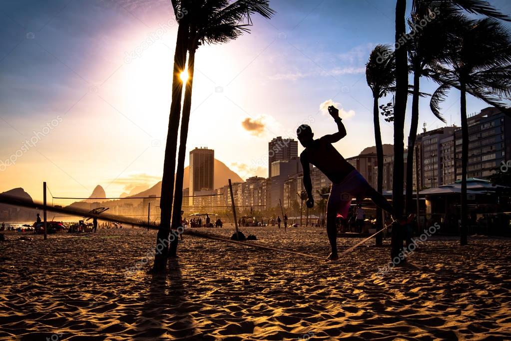 Brazilians Playing Beach Football