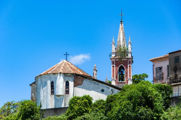 Antigua Iglesia Colonial en el Cerro de Río de Janeiro — Foto de Stock