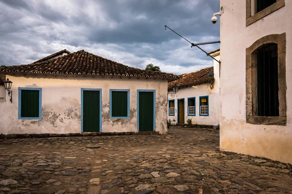 Casas de estilo portugués colonial en Paraty — Foto de Stock