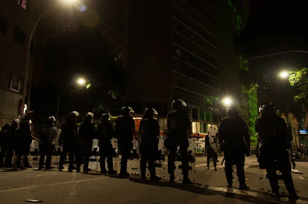 Polícia militar na rua — Fotografia de Stock