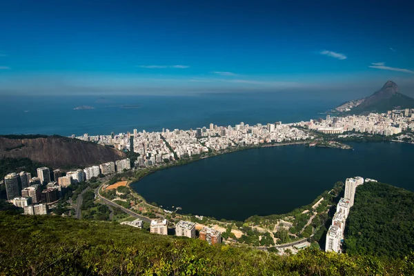 Rio de Janeiro Vista sulla città con le colline — Foto Stock