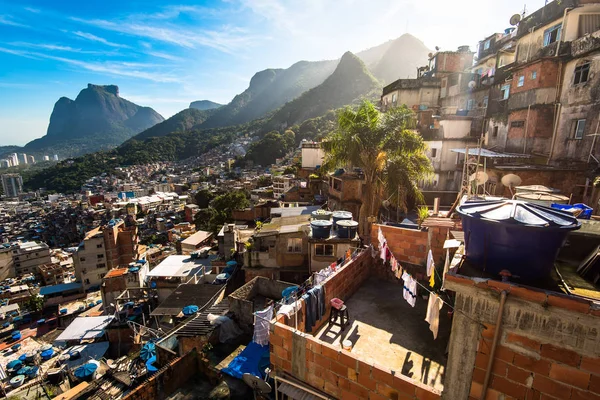 Rocinha favela Rio de Janeiro-ban Kilátás — Stock Fotó