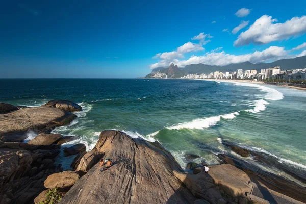 Vista Playa Ipanema Por Mañana Río Janeiro Brasil — Foto de Stock