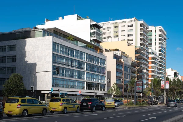 Rio Janeiro Brazília 2018 Február Lakóépületek Előtt Vieira Souto Avenue — Stock Fotó