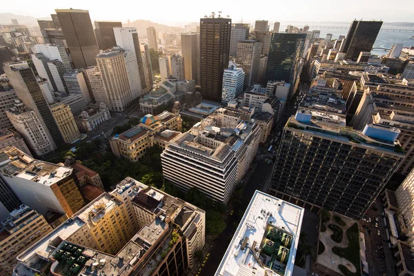 里约热内卢市中心建筑鸟瞰图 — 图库照片