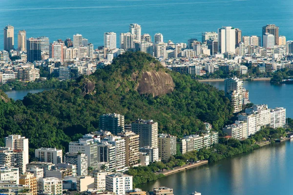 Rio Janeiro Brezilya Daki Lagoon Hills Çevresindeki Konut Binaları — Stok fotoğraf