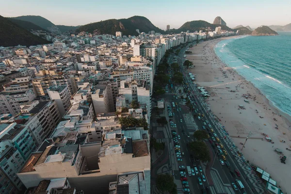 Widok Budynki Przed Plażą Copacabana Rio Janeiro — Zdjęcie stockowe