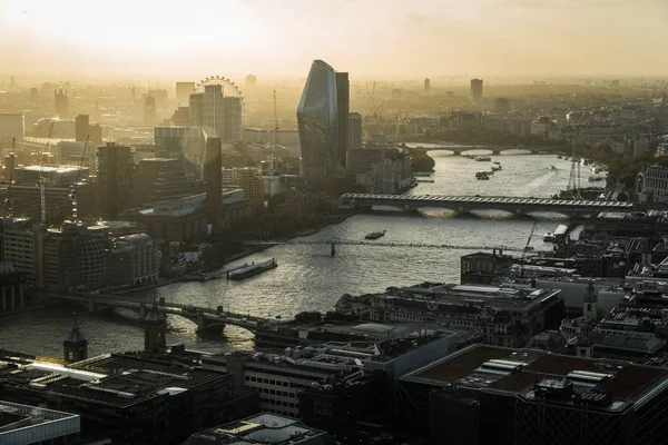 Лондонский Городской Пейзаж Зданиями Небоскребами — стоковое фото