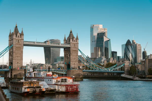 Лондон Великобритания Октября 2019 Года Вид Тауэрский Мост Лондонский Сити — стоковое фото