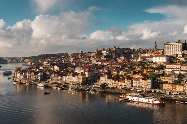 Vista Del Casco Antiguo Histórico Ciudad Oporto Río Duero Portugal — Foto de Stock