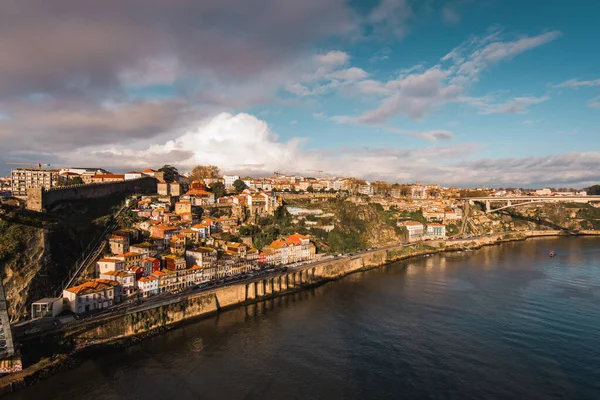 Vista Del Casco Antiguo Histórico Ciudad Oporto Río Duero Portugal — Foto de Stock