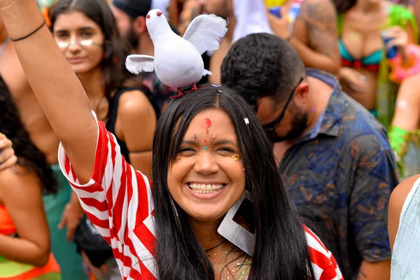 Rio Janeiro Brezilya Mart 2019 Brezilyalılar Sokak Karnavalını Çeşitli Kostümlerle — Stok fotoğraf