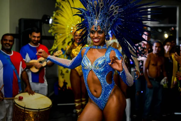 Рио Жанейро Бразилия Июня 2019 Года Прелестная Танцовщица Самбы Выступающая — стоковое фото