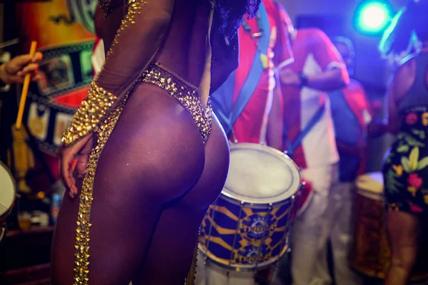 Rio Janeiro Brasil Junho 2019 Bela Dançarina Samba Apresentando Uma — Fotografia de Stock