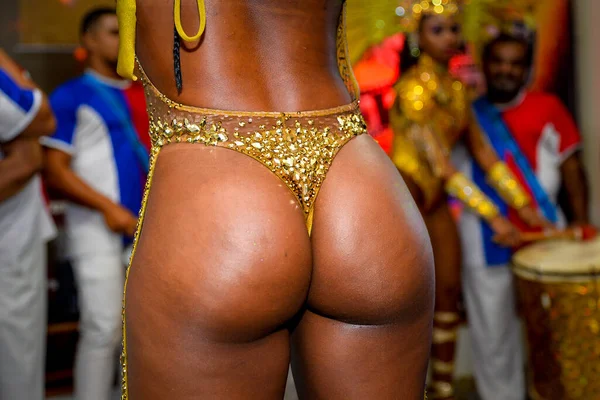 Rio Janeiro Brazilia Iunie 2019 Dansatoare Destul Samba Care Cântă — Fotografie, imagine de stoc