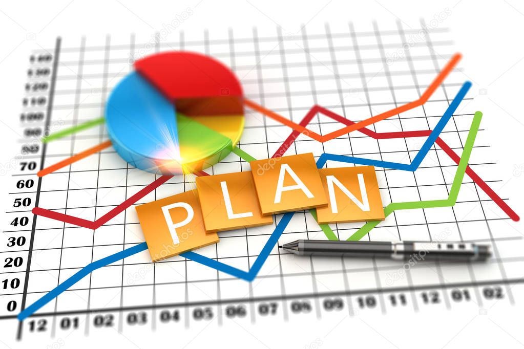 Corporate planning financial and investment concept