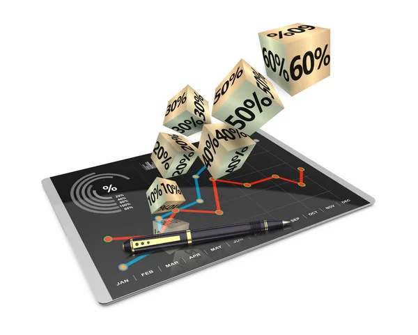 Groei van de prijzen en economische statistieken — Stockfoto