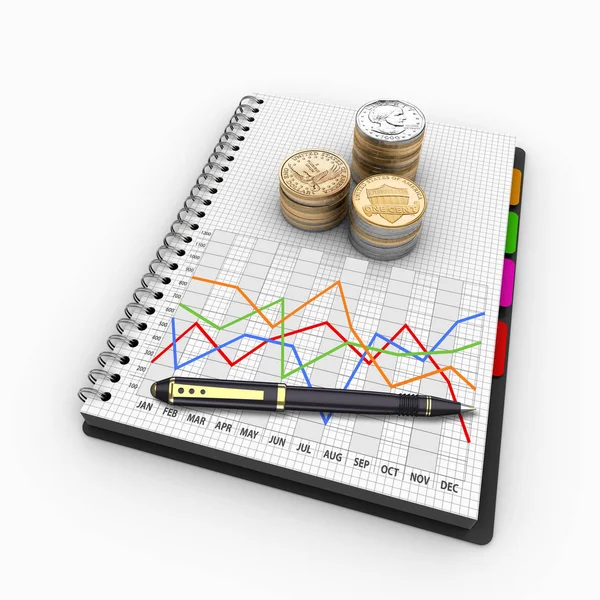 Estatísticas Financeiras visões orçamento — Fotografia de Stock