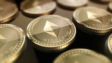 Parlak Ethereum şifreleme para birimi arkaplanı