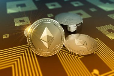 Parlak Ethereum şifreleme para birimi arkaplanı