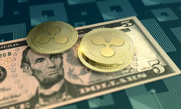 Shiny Ripple crypto-currency background — Stock Photo, Image