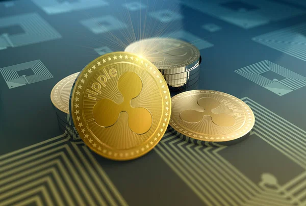 Shiny Ripple crypto-currency background — Stock Photo, Image