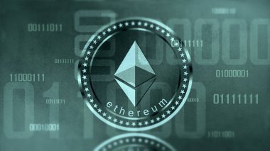 Sanal cryptocurrency Ethereum işareti