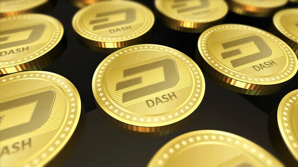 ダッシュ コイン cryptocurrency コンセプト背景 — ストック写真