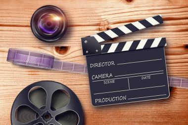 Clapperboards ve film reel
