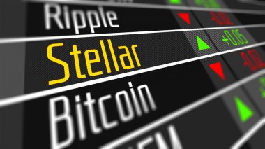 Stellar Crypto Currency Market clipart