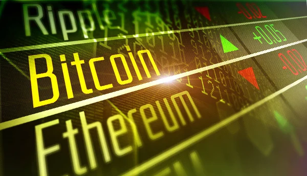 Bitcoin Crypto devizapiacon — Stock Fotó