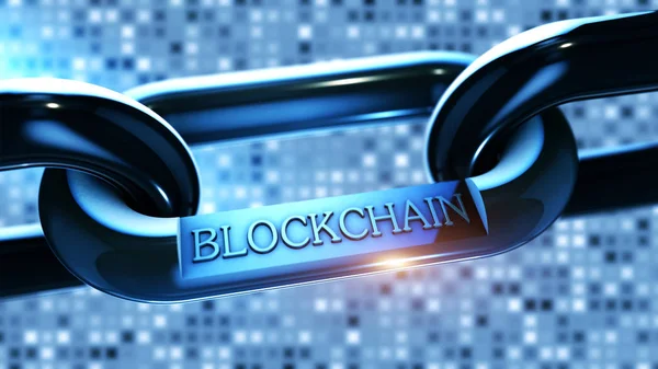 Blockchain cadena criptomoneda como concepto —  Fotos de Stock