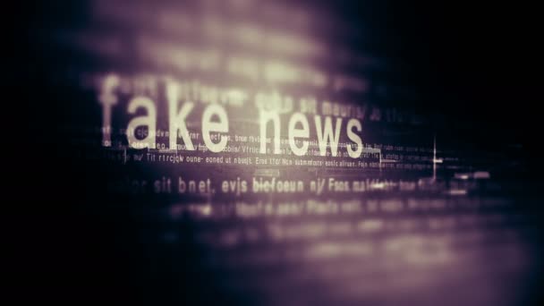 Fake News Disinformation Concept Internet Social Network Misinformation Uhd Video — Stock Video