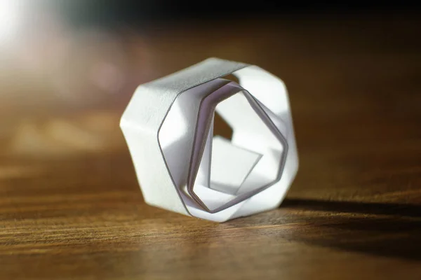 Оригами Геометрической Формы Бумаги Фон — стоковое фото