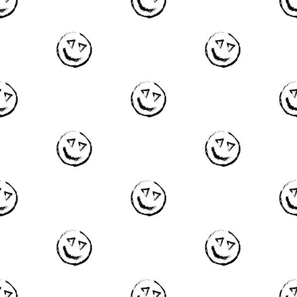 Modèle sans couture avec des visages souriants — Image vectorielle