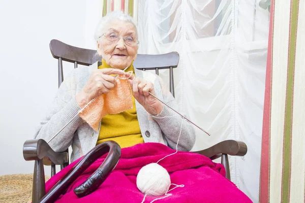 Knitting for family — Stock Photo, Image