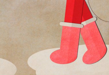 Merry Christmas ve Noel Baba ile kopya alanı