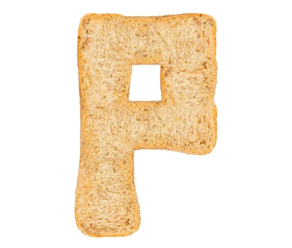 Izolowanie chleb alfabet — Zdjęcie stockowe